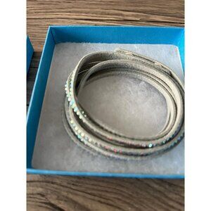 Touchstone Crystals by Swarovski Silver Wrap Bracelet 1800 Aurore Boreal Color